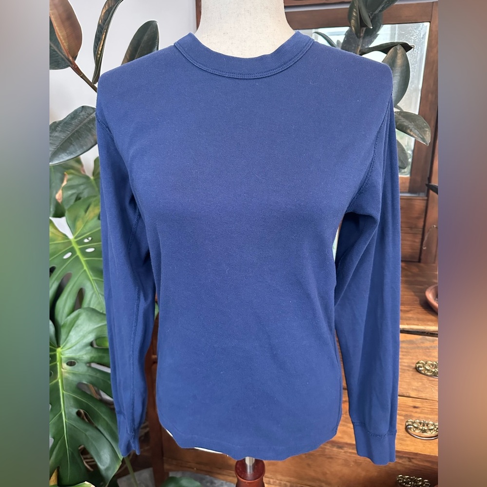 Hanna Andersson women’s navy blue long sleeve thick 100% cotton XS top